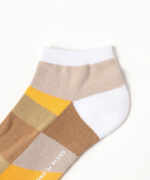 B:MING by BEAMS（ビーミングバイビームス）の「パネル柄 アンクル ソックス（ソックス/靴下・メンズ・ホワイト/ネイビー/グリーン系その他・ONE SIZE）」の4枚目の写真