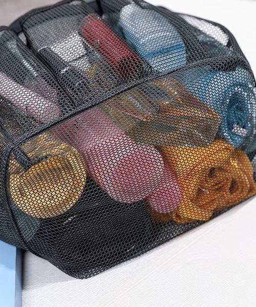 CALIFORNIA OUTFITTERS（カリフォルニア アウトフィッターズ）の「3-11E27 ポケット付 大容量 メッシュ スパバッグ（トートバッグ・レディース・グレー/ブラック・ONESIZE）」の7枚目の写真