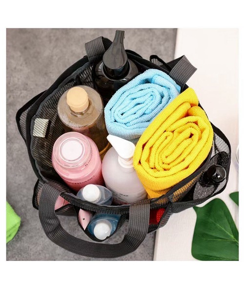 CALIFORNIA OUTFITTERS（カリフォルニア アウトフィッターズ）の「3-11E27 ポケット付 大容量 メッシュ スパバッグ（トートバッグ・レディース・グレー/ブラック・ONESIZE）」の6枚目の写真