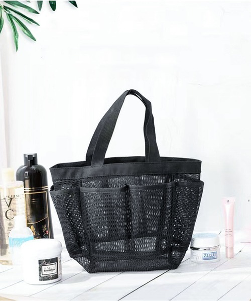 CALIFORNIA OUTFITTERS（カリフォルニア アウトフィッターズ）の「3-11E27 ポケット付 大容量 メッシュ スパバッグ（トートバッグ・レディース・グレー/ブラック・ONESIZE）」の8枚目の写真