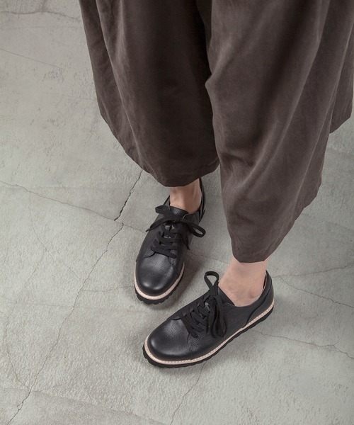 ALL BLACK（オールブラック）の「【本革/軽量/244g/厚底/3cm】レースアップシューズ（ドレスシューズ・レディース・ブラック/ホワイト・38/37/36/35/39）」の6枚目の写真