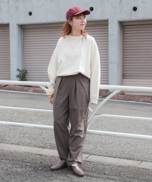 B:MING by BEAMS（ビーミングバイビームス）の「オーバーダイ 裏毛 プルオーバー トップス（スウェット・レディース・ピンク/ブラック系その他4/ホワイト系その他5/グリーン系その他・ONE SIZE）」の6枚目の写真