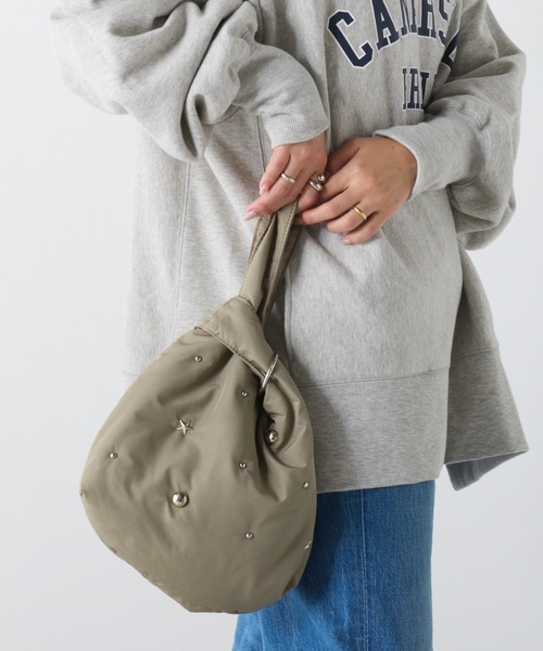 CIAOPANIC TYPY(チャオパニックティピー)の「【2025年S/S新作】【プチプラ】スタッズ付きパッファーミニハンドルBAG(トートバッグ・レディース・イエロー/オフホワイト/カーキ/ブラック・ONE SIZE)」の20枚目の写真