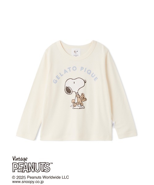 セール】【PEANUTS】【KIDS】SNOOPY×BEAR ワンポイントロンT