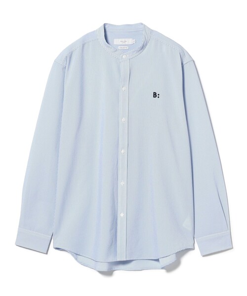 B:MING by BEAMS（ビーミングバイビームス）の「サッカー バンドカラー シャツ（シャツ/ブラウス・メンズ・ネイビー/グレー/ブルー・S/M/L/XL）」の22枚目の写真