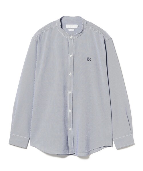 B:MING by BEAMS（ビーミングバイビームス）の「サッカー バンドカラー シャツ（シャツ/ブラウス・メンズ・ネイビー/グレー/ブルー・S/M/L/XL）」の5枚目の写真