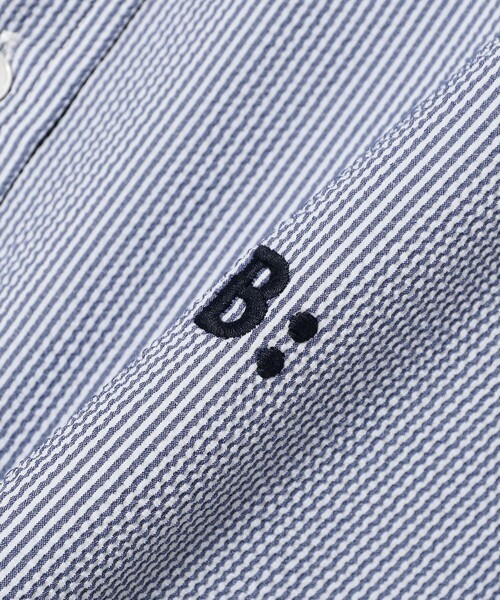 B:MING by BEAMS（ビーミングバイビームス）の「サッカー バンドカラー シャツ（シャツ/ブラウス・メンズ・ネイビー/グレー/ブルー・S/M/L/XL）」の9枚目の写真