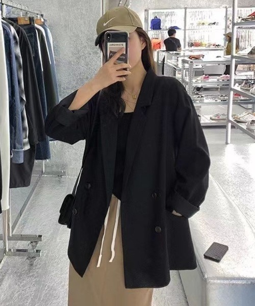 paravion（パラビオン）の「ダブルテーラードジャケット（テーラードジャケット・レディース・ブラウン/ブラック・SMALL/MEDIUM）」の12枚目の写真