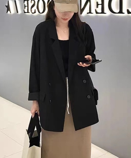 paravion（パラビオン）の「ダブルテーラードジャケット（テーラードジャケット・レディース・ブラウン/ブラック・SMALL/MEDIUM）」の14枚目の写真