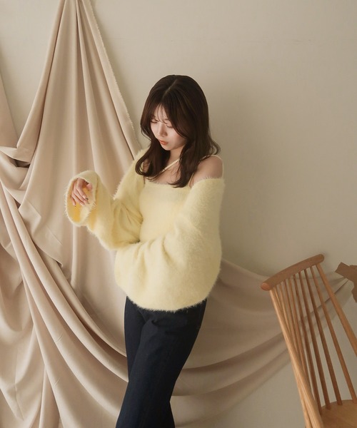 マイディール mideal shaggy knit ensemble mideal（マイディール）の「shaggy knit ensemble / シャギー
