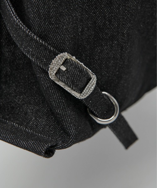 Carmelo(カーメロ)の「'Le reve' crystal denim medium bag(ショルダーバッグ・レディース・インディゴブルー/ブラック・FREE)」の4枚目の写真