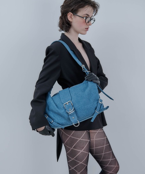 Carmelo(カーメロ)の「'Le reve' crystal denim medium bag(ショルダーバッグ・レディース・インディゴブルー/ブラック・FREE)」の15枚目の写真