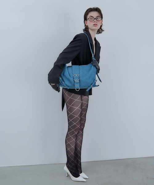 Carmelo(カーメロ)の「'Le reve' crystal denim medium bag(ショルダーバッグ・レディース・インディゴブルー/ブラック・FREE)」の16枚目の写真