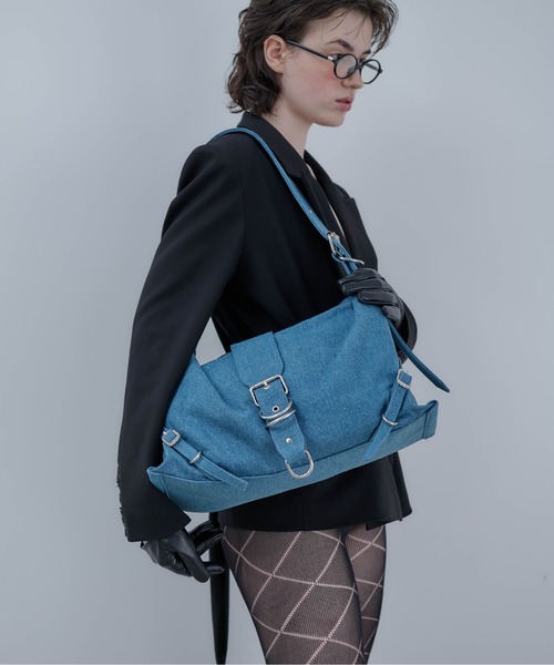 Carmelo(カーメロ)の「'Le reve' crystal denim medium bag(ショルダーバッグ・レディース・インディゴブルー/ブラック・FREE)」の18枚目の写真