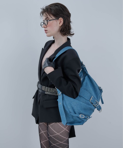 Carmelo(カーメロ)の「'Le reve' crystal denim medium bag(ショルダーバッグ・レディース・インディゴブルー/ブラック・FREE)」の21枚目の写真