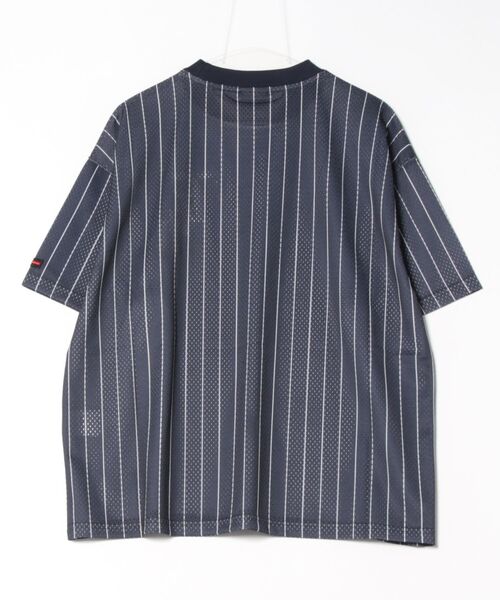 FUBU（ フブ）の「【FUBU】Mesh Stripe T-shirts/メッシュ/ストライプTシャツ/半袖/メンズ（Tシャツ/カットソー・メンズ・ホワイト/ネイビー/ブラック・XL/L/M）」の4枚目の写真
