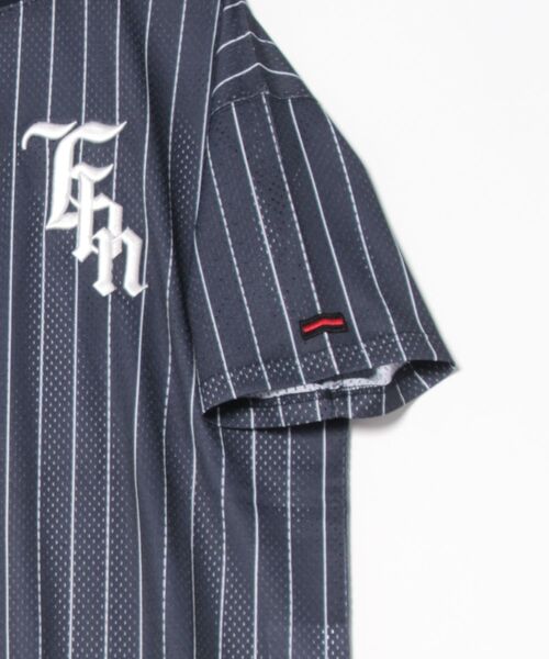 FUBU（ フブ）の「【FUBU】Mesh Stripe T-shirts/メッシュ/ストライプTシャツ/半袖/メンズ（Tシャツ/カットソー・メンズ・ホワイト/ネイビー/ブラック・XL/L/M）」の5枚目の写真