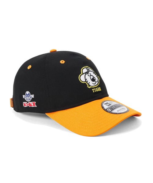 NEW ERA 9TWENTY たべっ子どうぶつコラボ 9TWENTY たべっ子どうぶつ とら ブラック イエローバイザー