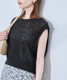 ROPE' PICNIC | 透かし編みラメニットベスト(ベスト)