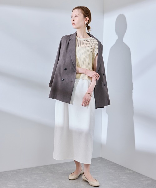 ROPE' PICNIC（ロペピクニック）の「透かし編みラメニットベスト（ベスト・レディース・キナリ/グレー/ブラック・FREE）」の18枚目の写真