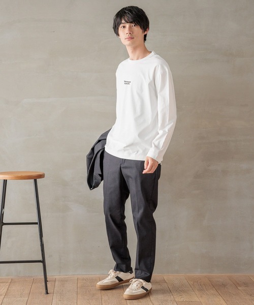 GLOBAL WORK(グローバルワーク)の「サラサラ快適DRYプリントT/長袖/147300(Tシャツ/カットソー・メンズ・ホワイト/ホワイト系その他6/ホワイト系その他7/ブラック・X-LARGE/SMALL/MEDIUM/LARGE)」の7枚目の写真