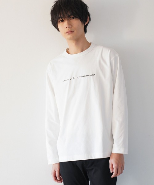 GLOBAL WORK(グローバルワーク)の「サラサラ快適DRYプリントT/長袖/147300(Tシャツ/カットソー・メンズ・ホワイト/ホワイト系その他6/ホワイト系その他7/ブラック・X-LARGE/SMALL/MEDIUM/LARGE)」の15枚目の写真
