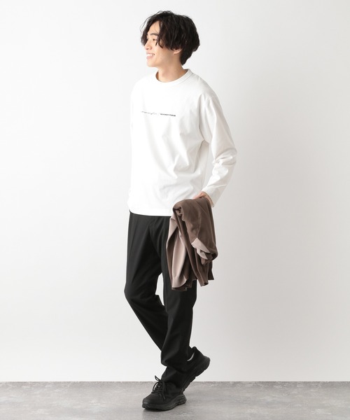 サラサラ快適DRYプリントT/長袖/147300（Tシャツ/カットソー