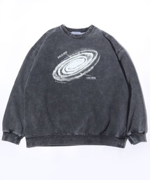 Salong hameu | 暗闇で光る蓄光プリント 月・宇宙裏起毛スウェットトレーナー メンズ レディース ユニセックス(スウェット)