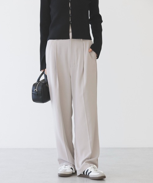 AMERICAN HOLIC(アメリカンホリック)の「ハイウエストスラックスパンツ(スラックス・レディース・ピンク/ブラック/チャコール/グレイッシュベージュ・マルチサイズ)」の17枚目の写真