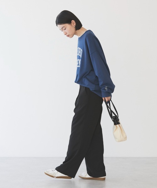 AMERICAN HOLIC(アメリカンホリック)の「ハイウエストスラックスパンツ(スラックス・レディース・ピンク/ブラック/チャコール/グレイッシュベージュ・マルチサイズ)」の10枚目の写真