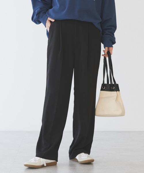 AMERICAN HOLIC(アメリカンホリック)の「ハイウエストスラックスパンツ(スラックス・レディース・ピンク/ブラック/チャコール/グレイッシュベージュ・マルチサイズ)」の5枚目の写真