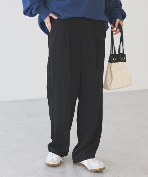 AMERICAN HOLIC(アメリカンホリック)の「ハイウエストスラックスパンツ(スラックス・レディース・ピンク/ブラック/チャコール/グレイッシュベージュ・マルチサイズ)」の6枚目の写真