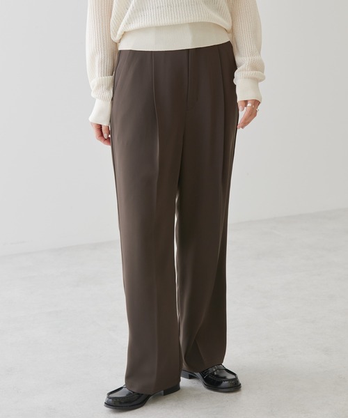 AMERICAN HOLIC(アメリカンホリック)の「ハイウエストスラックスパンツ(スラックス・レディース・ピンク/ブラック/チャコール/グレイッシュベージュ・マルチサイズ)」の21枚目の写真