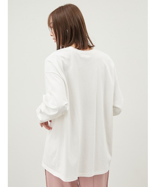 Mila Owen（ミラオーウェン）の「グラフィックロンT【手洗い可能】（Tシャツ/カットソー・レディース・レッド/ピンク/ブルー・FREE）」の8枚目の写真