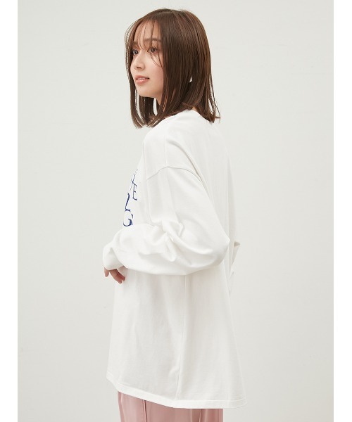 Mila Owen（ミラオーウェン）の「グラフィックロンT【手洗い可能】（Tシャツ/カットソー・レディース・レッド/ピンク/ブルー・FREE）」の9枚目の写真