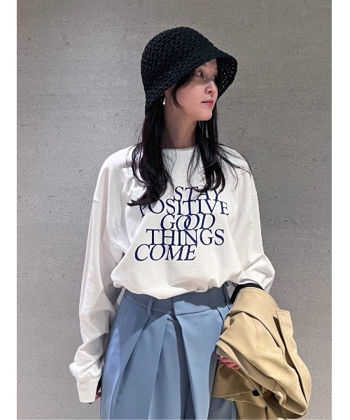 Mila Owen（ミラオーウェン）の「グラフィックロンT【手洗い可能】（Tシャツ/カットソー・レディース・レッド/ピンク/ブルー・FREE）」の19枚目の写真