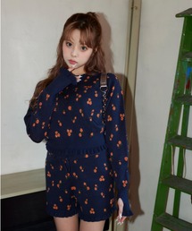 HTH（エイチティーエイチ）の「【jouetie×HTH】ﾌﾘﾙﾌﾗﾜｰﾆｯﾄTOPS（ポロシャツ）」