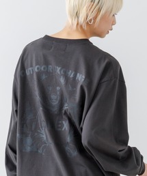 OUTDOOR EXCHANGE（アウトドアエクスチェンジ）の「【OUTDOOR EXCHANGE/アウトドアエクスチェンジ】アニマルバックプリントクルーネックロンT オーバーサイズ（Tシャツ/カットソー）」