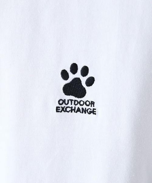 OUTDOOR EXCHANGE(アウトドアエクスチェンジ)の「【OUTDOOR EXCHANGE/アウトドアエクスチェンジ】アニマルバックプリントクルーネックロンT オーバーサイズ(Tシャツ/カットソー・メンズ・ホワイト/スミクロ・MEDIUM/LARGE)」の5枚目の写真
