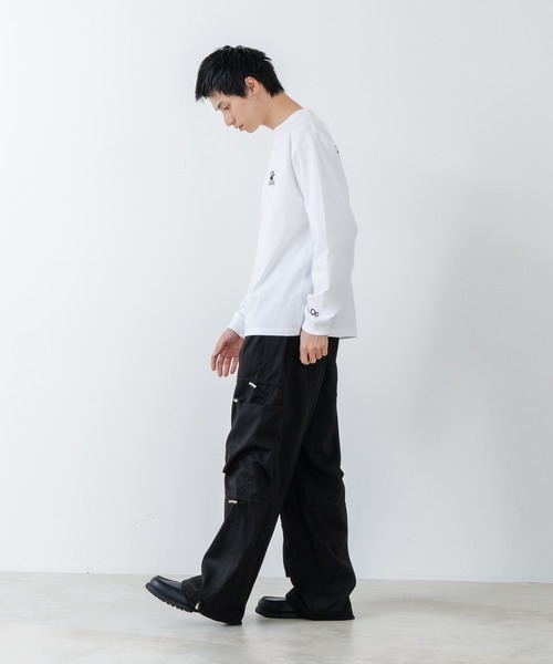 OUTDOOR EXCHANGE(アウトドアエクスチェンジ)の「【OUTDOOR EXCHANGE/アウトドアエクスチェンジ】アニマルバックプリントクルーネックロンT オーバーサイズ(Tシャツ/カットソー・メンズ・ホワイト/スミクロ・MEDIUM/LARGE)」の18枚目の写真