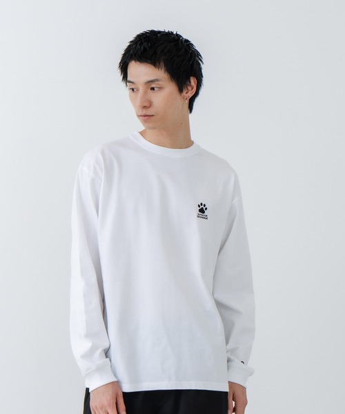 OUTDOOR EXCHANGE(アウトドアエクスチェンジ)の「【OUTDOOR EXCHANGE/アウトドアエクスチェンジ】アニマルバックプリントクルーネックロンT オーバーサイズ(Tシャツ/カットソー・メンズ・ホワイト/スミクロ・MEDIUM/LARGE)」の20枚目の写真