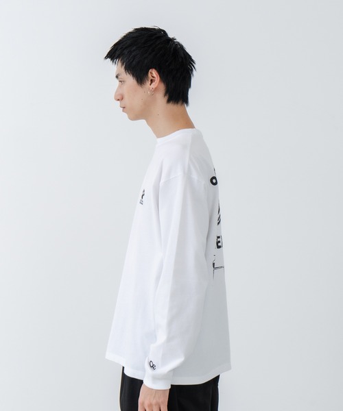 OUTDOOR EXCHANGE(アウトドアエクスチェンジ)の「【OUTDOOR EXCHANGE/アウトドアエクスチェンジ】アニマルバックプリントクルーネックロンT オーバーサイズ(Tシャツ/カットソー・メンズ・ホワイト/スミクロ・MEDIUM/LARGE)」の13枚目の写真