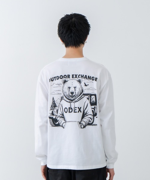 OUTDOOR EXCHANGE(アウトドアエクスチェンジ)の「【OUTDOOR EXCHANGE/アウトドアエクスチェンジ】アニマルバックプリントクルーネックロンT オーバーサイズ(Tシャツ/カットソー・メンズ・ホワイト/スミクロ・MEDIUM/LARGE)」の14枚目の写真