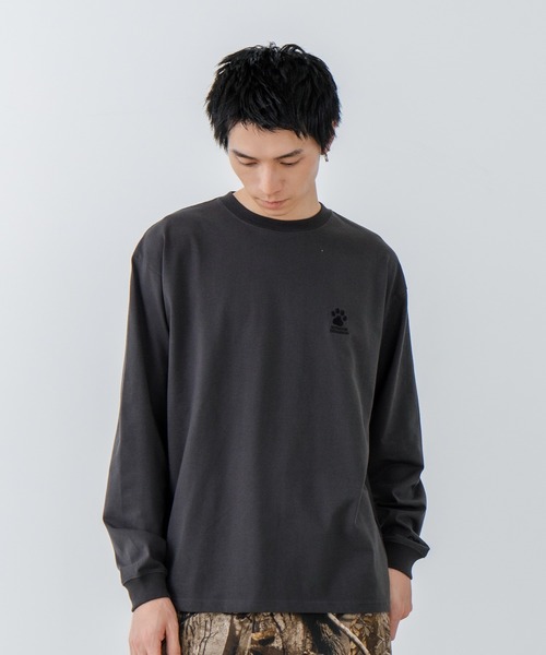 OUTDOOR EXCHANGE(アウトドアエクスチェンジ)の「【OUTDOOR EXCHANGE/アウトドアエクスチェンジ】アニマルバックプリントクルーネックロンT オーバーサイズ(Tシャツ/カットソー・メンズ・ホワイト/スミクロ・MEDIUM/LARGE)」の17枚目の写真