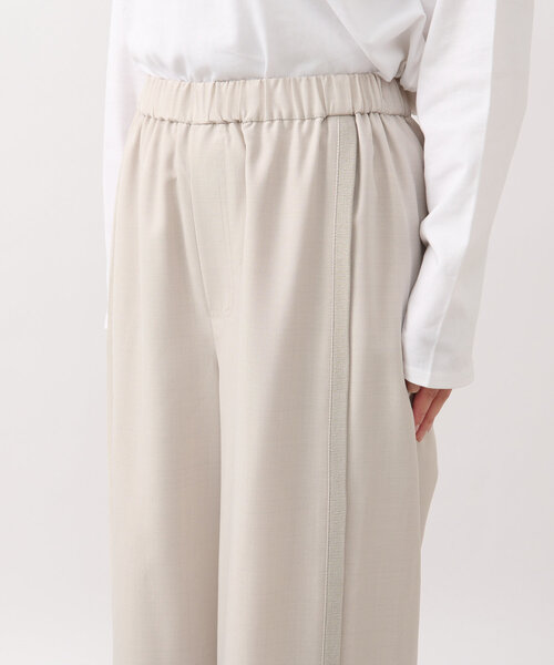 un dix cors（アンディコール）の「麻調ニット切替ストレートパンツ（スラックス・レディース・ライトグレー/チャコールグレー・FREE）」の6枚目の写真