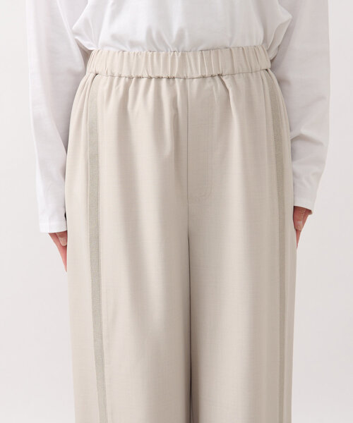 un dix cors（アンディコール）の「麻調ニット切替ストレートパンツ（スラックス・レディース・ライトグレー/チャコールグレー・FREE）」の7枚目の写真