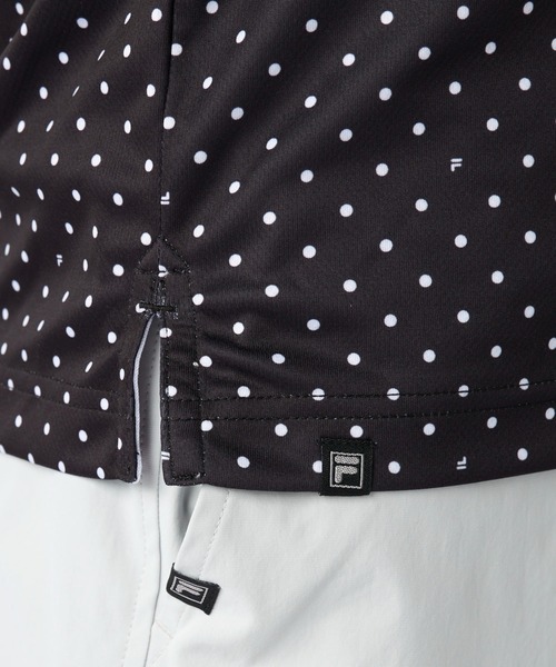 FILA GOLF（フィラゴルフ ）の「ドット総柄半袖ポロシャツ（ポロシャツ・メンズ・ブラック/ターコイズブルー/ホワイト/ネイビー・MEDIUM/LARGE/X-LARGE/XX-LARGE）」の11枚目の写真