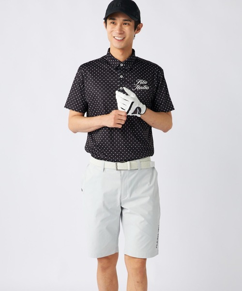 FILA GOLF（フィラゴルフ ）の「ドット総柄半袖ポロシャツ（ポロシャツ・メンズ・ブラック/ターコイズブルー/ホワイト/ネイビー・MEDIUM/LARGE/X-LARGE/XX-LARGE）」の14枚目の写真