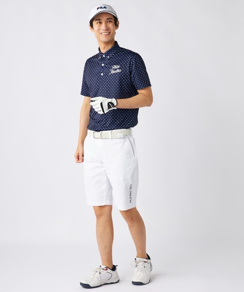 FILA GOLF（フィラゴルフ ）の「ドット総柄半袖ポロシャツ（ポロシャツ・メンズ・ブラック/ターコイズブルー/ホワイト/ネイビー・MEDIUM/LARGE/X-LARGE/XX-LARGE）」の15枚目の写真