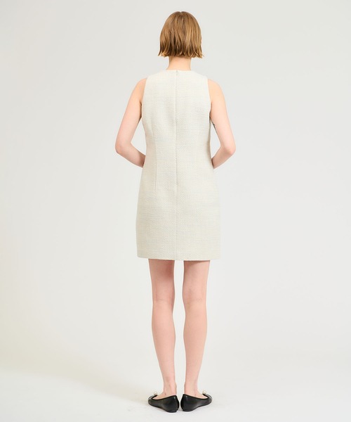 ESTNATION（エストネーション）の「ESTNATION / ミックスツイードワンピース（ワンピース・レディース・アイボリー・36/38）」の6枚目の写真